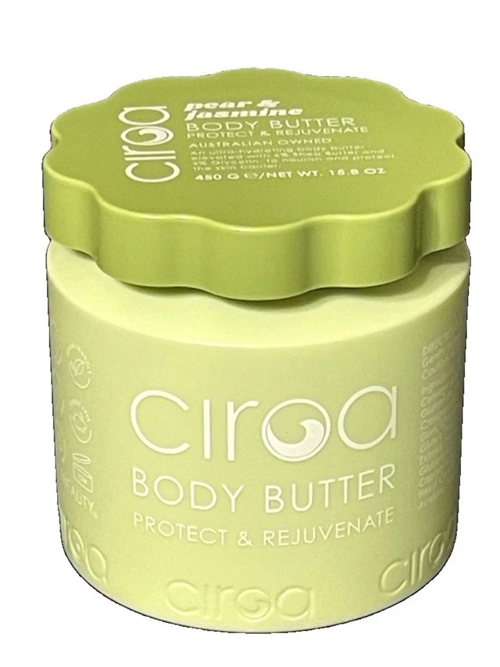 Ciroa Pear & Jasmine Body Butter Protect & Rejuvenate skin care cream 15.8 Oz